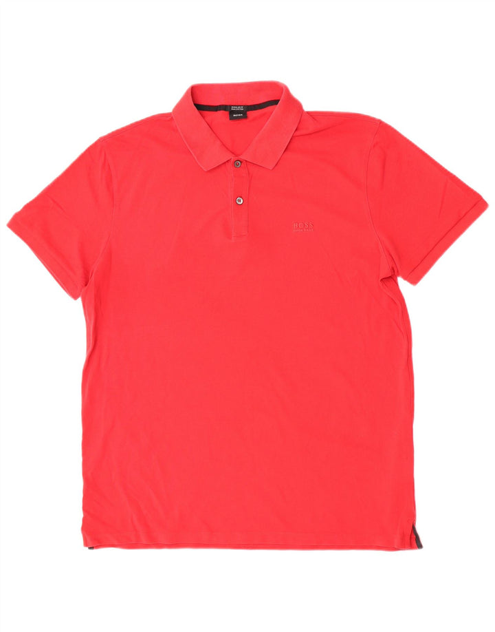 Polo Hugo Boss da uomo vestibilità regolare 2XL cotone rosso