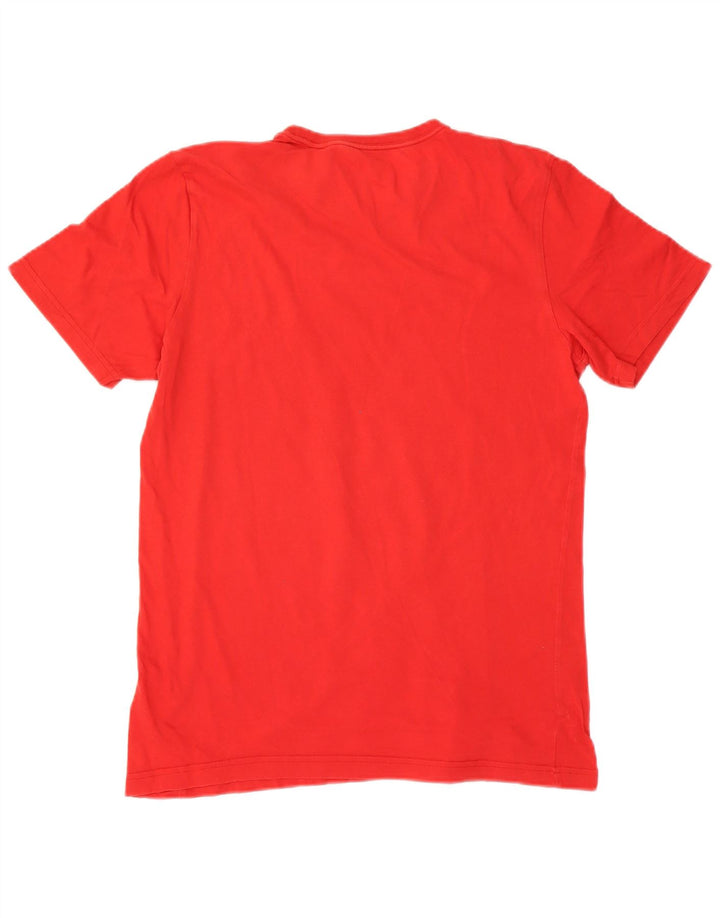 T-shirt grafica da uomo Adidas Top in cotone rosso medio