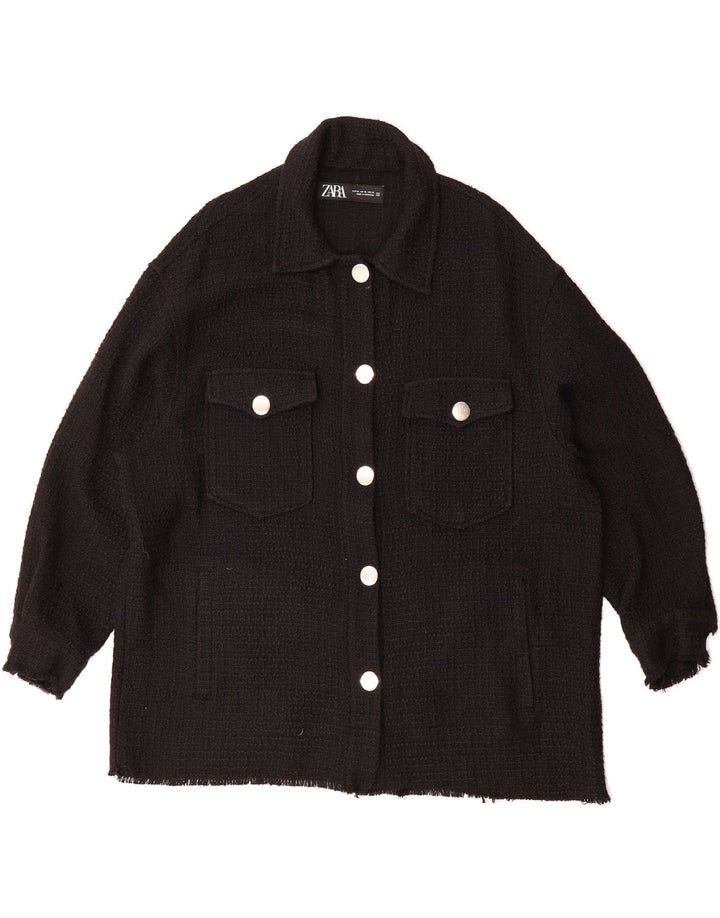 ZARA Womens Bomber Jacket UK 18 XL Black Polyester Vintage Zara and Second-Hand Zara from Messina Hembry 