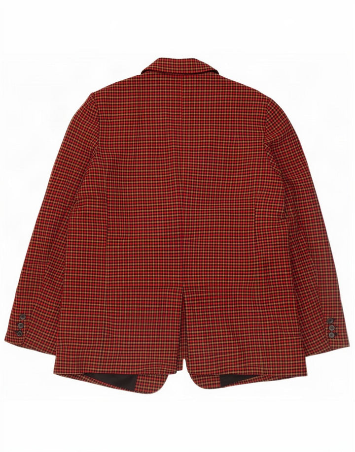Giacca blazer a 2 bottoni da donna Zara UK 18 XL poliestere a quadri multicolore