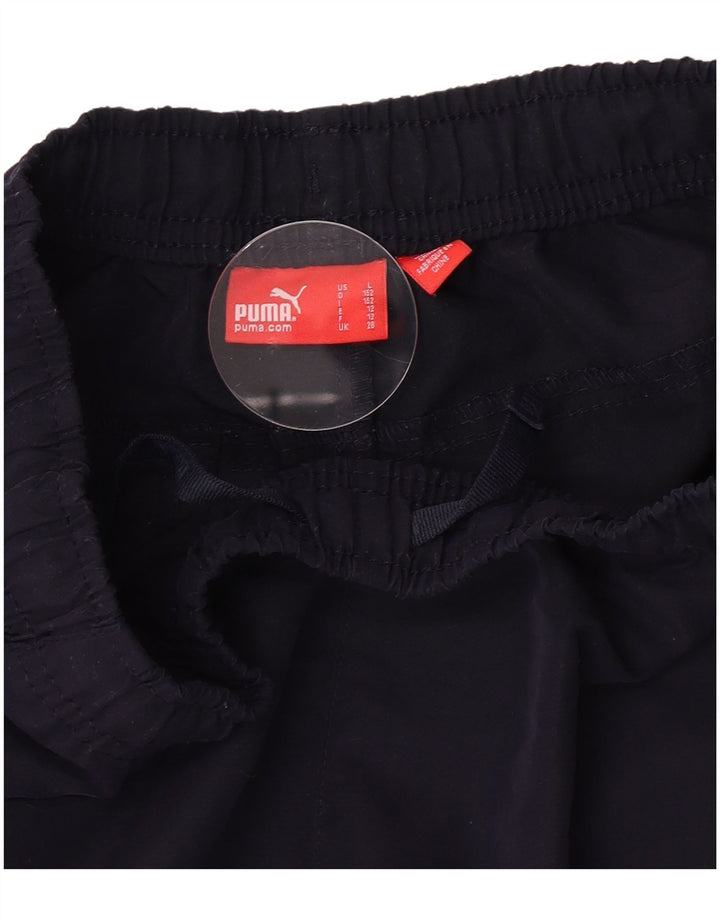 Pantaloncini sportivi grafici Puma da ragazzo 11-12 anni blu navy