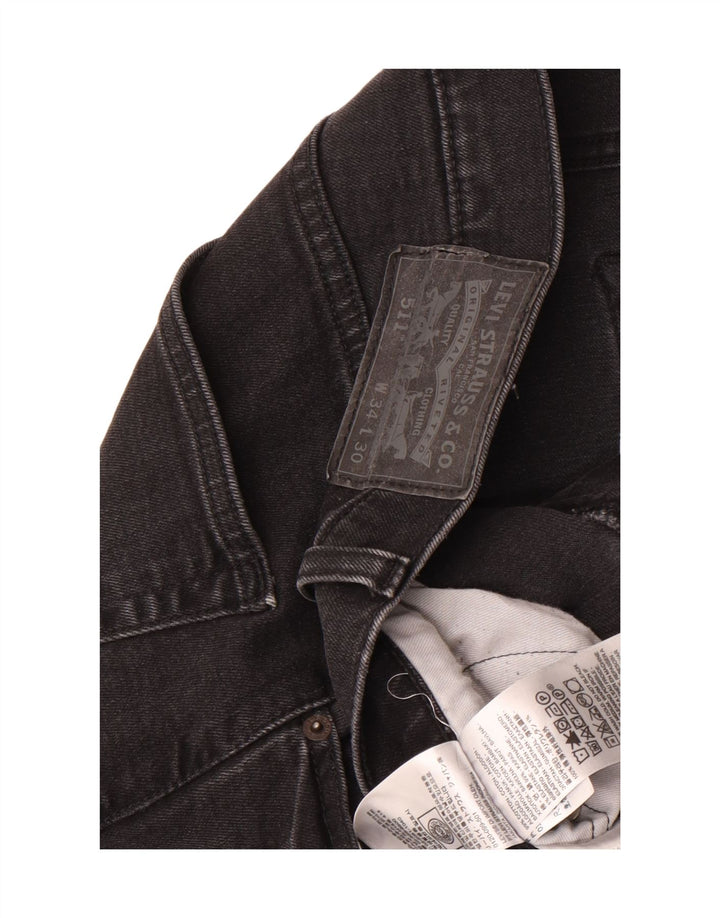 Jeans Levi's Uomo 511 Slim W34 L30 Cotone Nero