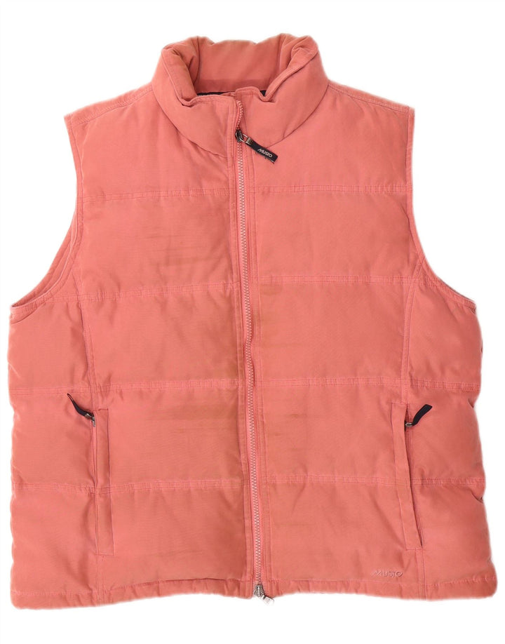 Gilet imbottito da donna Musto UK 16 grande poliestere rosa