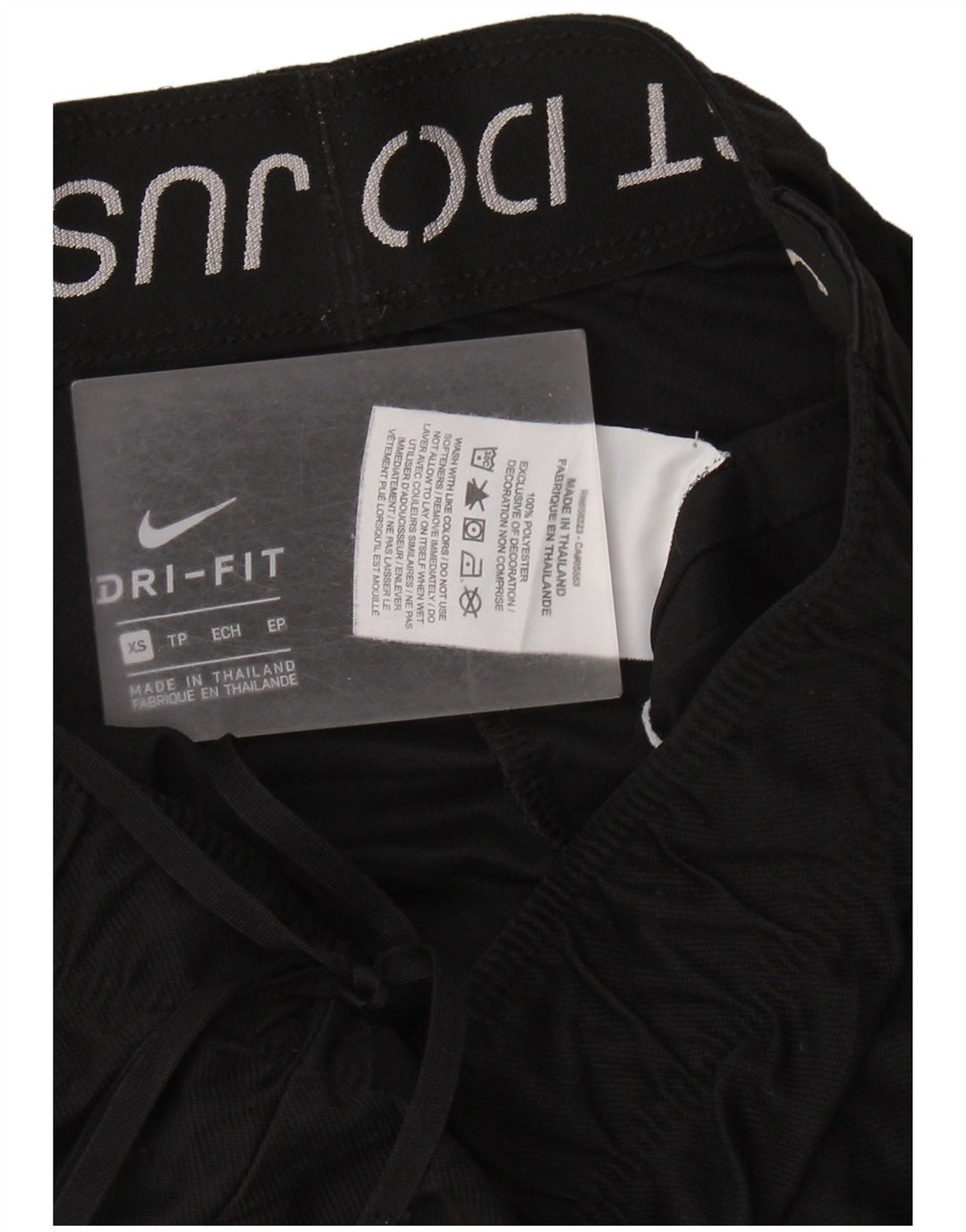 Pantaloncini sportivi NIKE Dri Fit da donna UK 6 XS poliestere nero