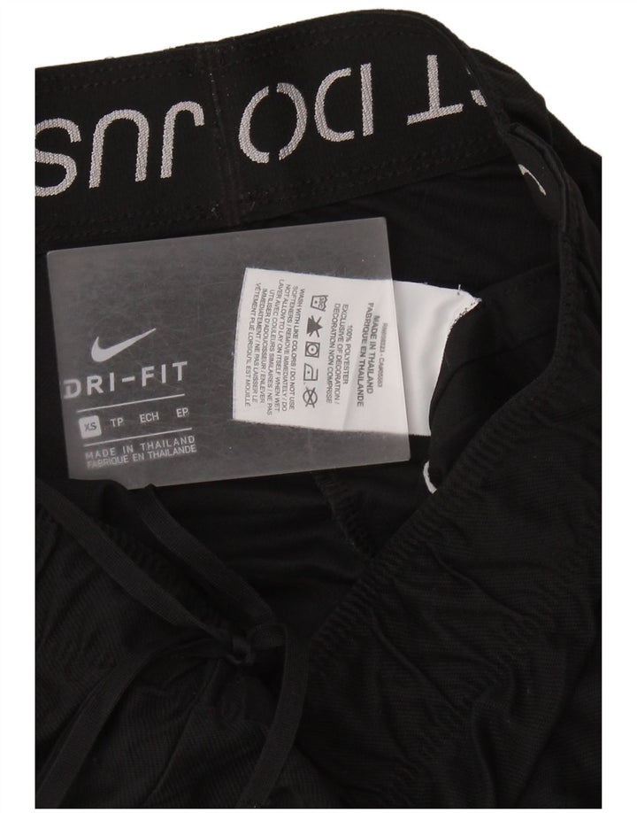 Pantaloncini sportivi NIKE Dri Fit da donna UK 6 XS poliestere nero