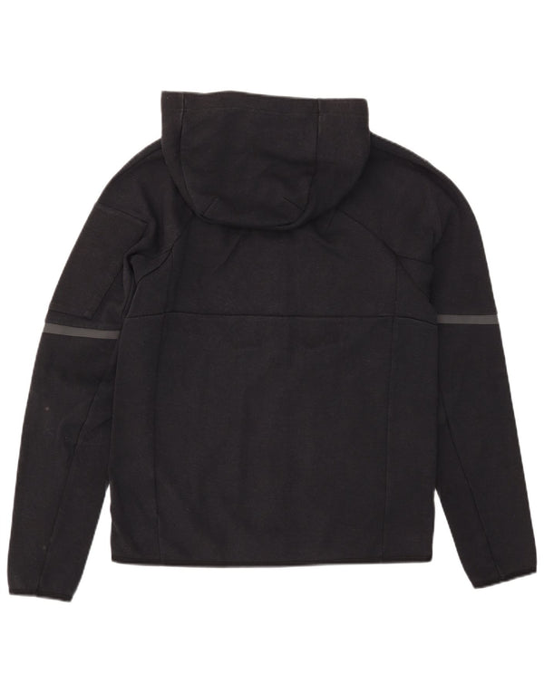 Felpa con cappuccio e zip da uomo Adidas UK 10 Small in cotone color block nero