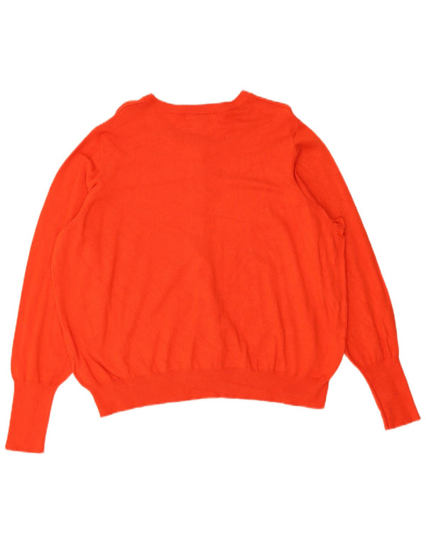 Maglione cardigan da donna Marks & Spencer UK 22 3XL Viscosa rossa