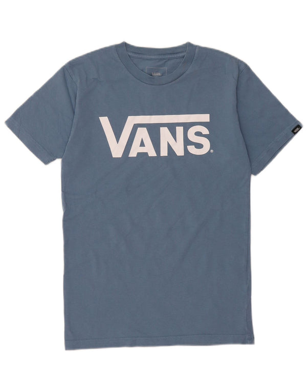 T-shirt grafica da donna con vestibilità classica VANS UK 6 XS blu cotone