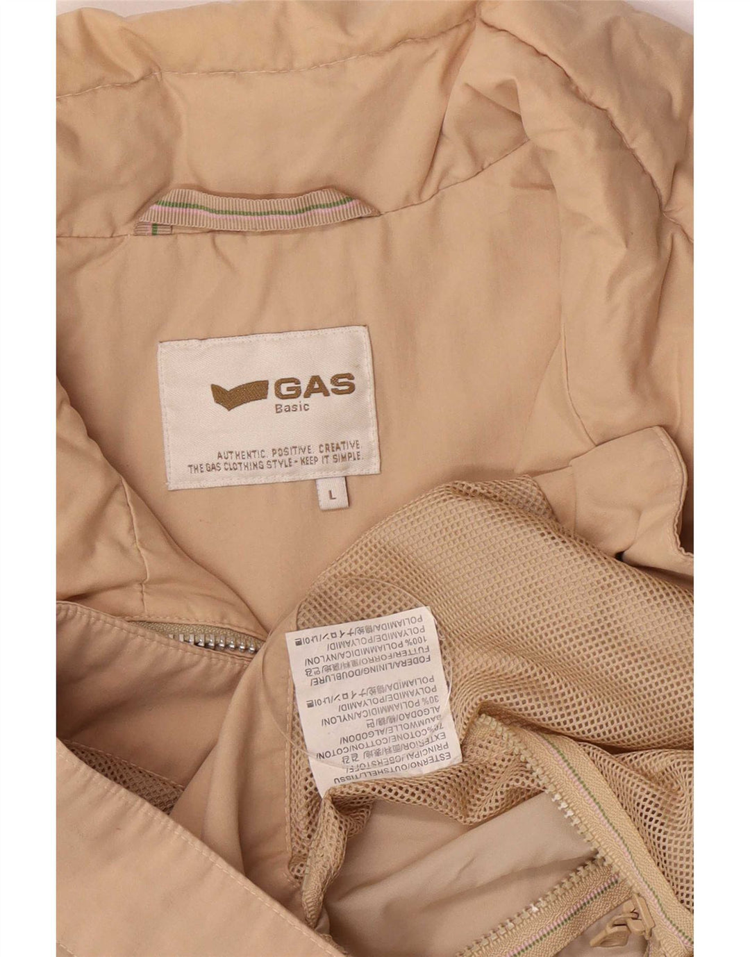 Giacca a vento da donna vestibilità regolare Gas UK 16 grande cotone beige