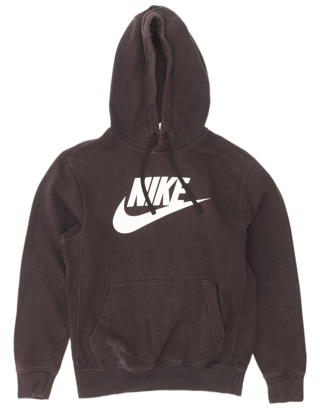 Felpa con cappuccio grafica Nike da uomo piccola in cotone nero