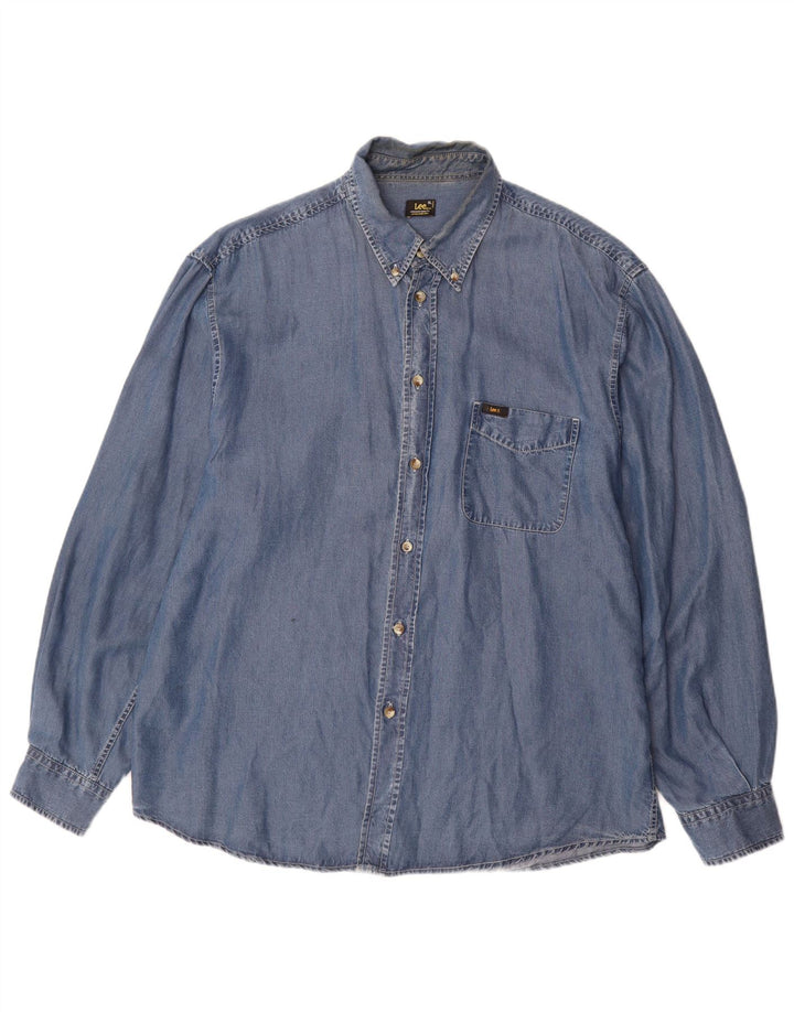 Camicia da uomo LEE XL Tencel blu