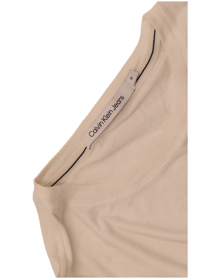 Maglietta grafica da uomo Calvin Klein Jeans Top medio bianco sporco