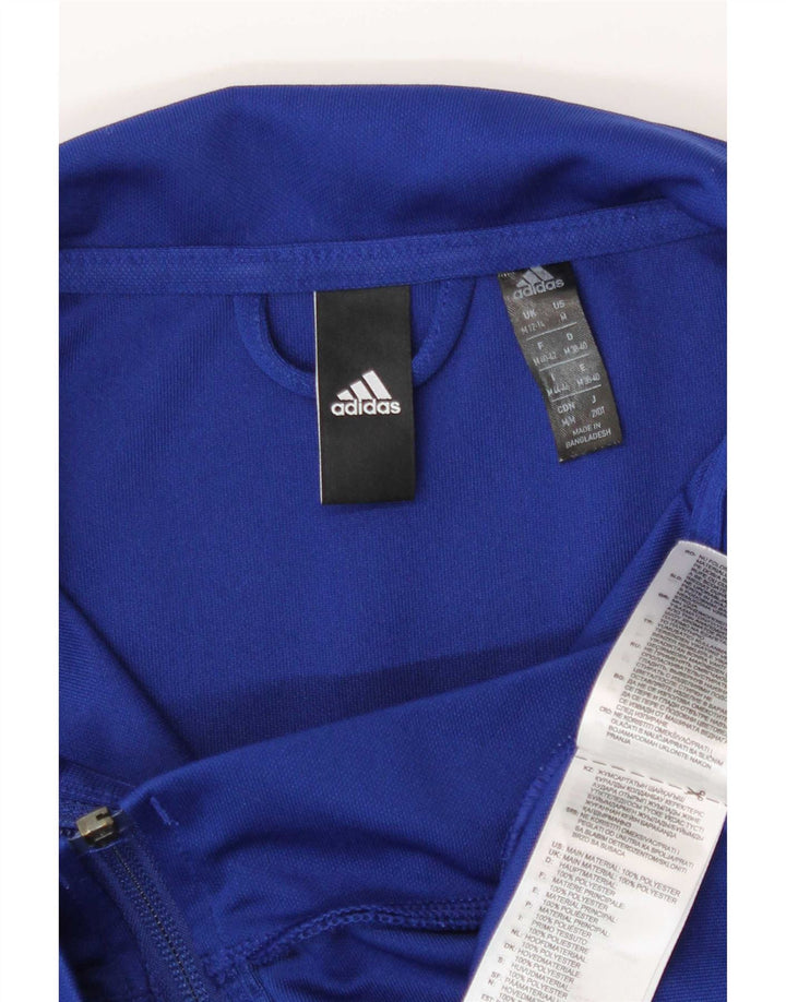 Giacca da tuta da donna Adidas UK 12/14 Poliestere blu medio