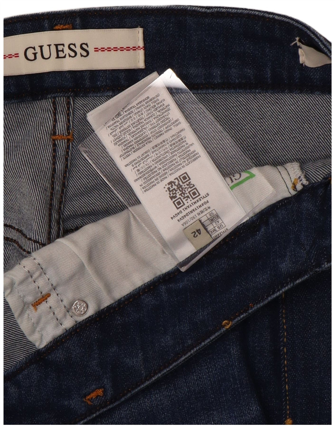 Jeans skinny da uomo GUESS W42 L28 poliestere blu
