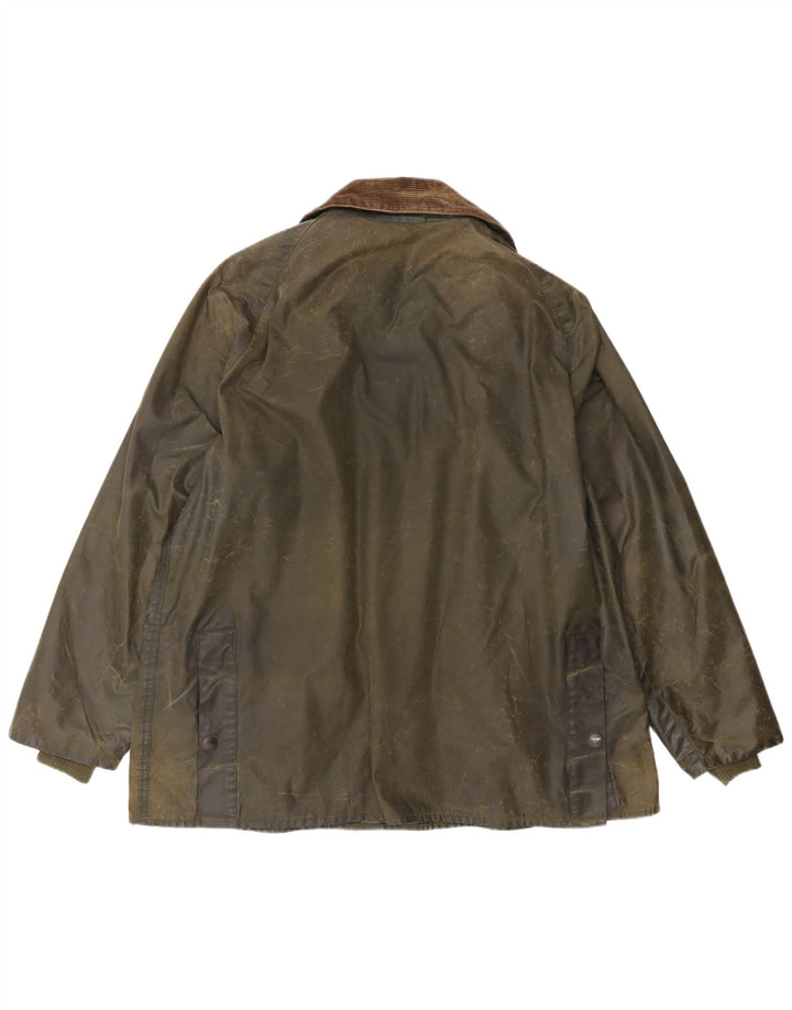 Barbour Mens Bedale Giacca in cotone cerato UK 46 XL Cachi