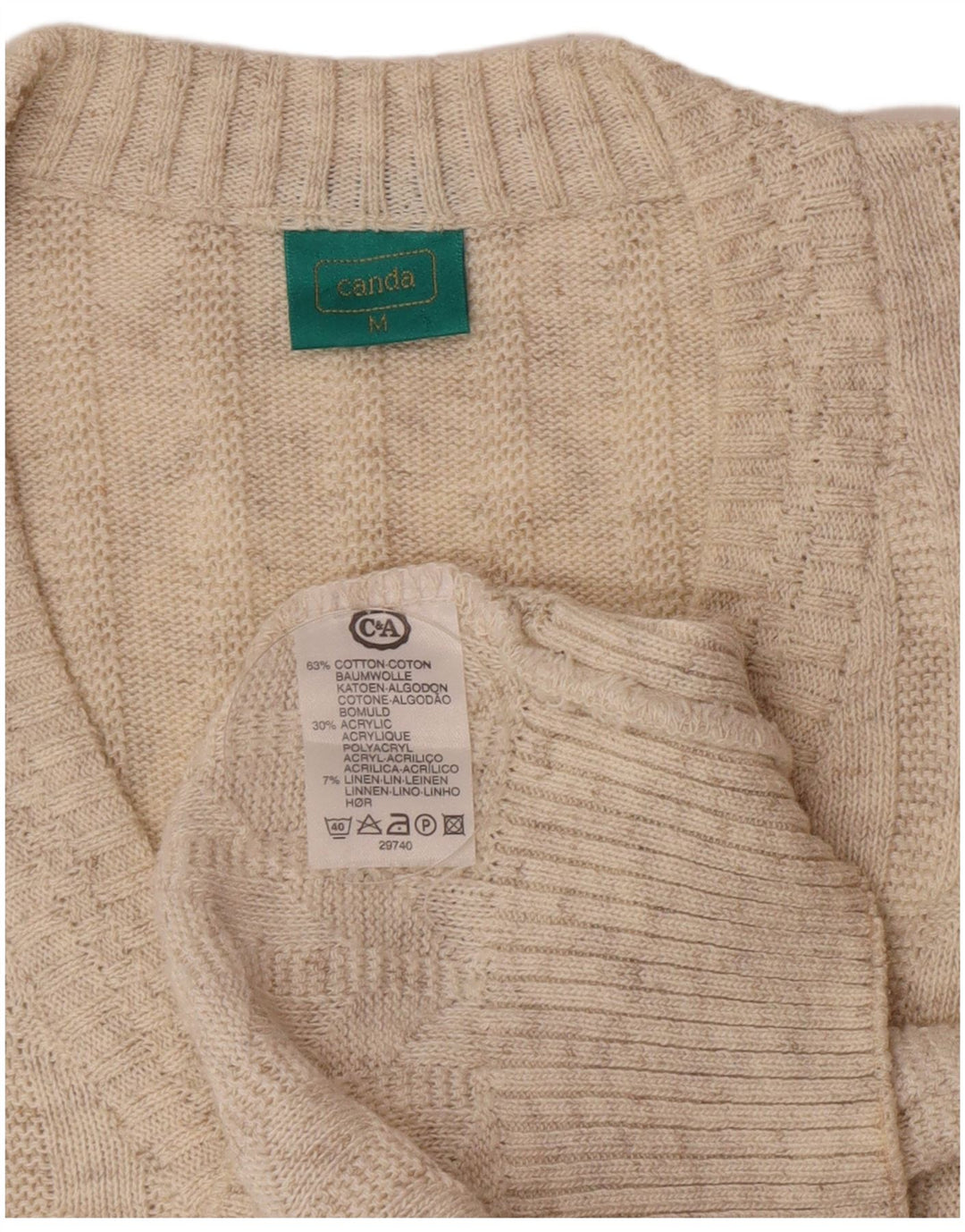 Canotta canotta da uomo Canda C&A in cotone beige medio