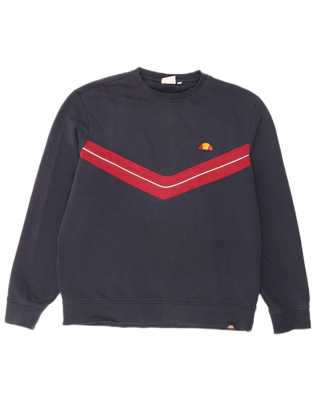 Felpa da uomo Ellesse Maglione medio blu navy in cotone color block