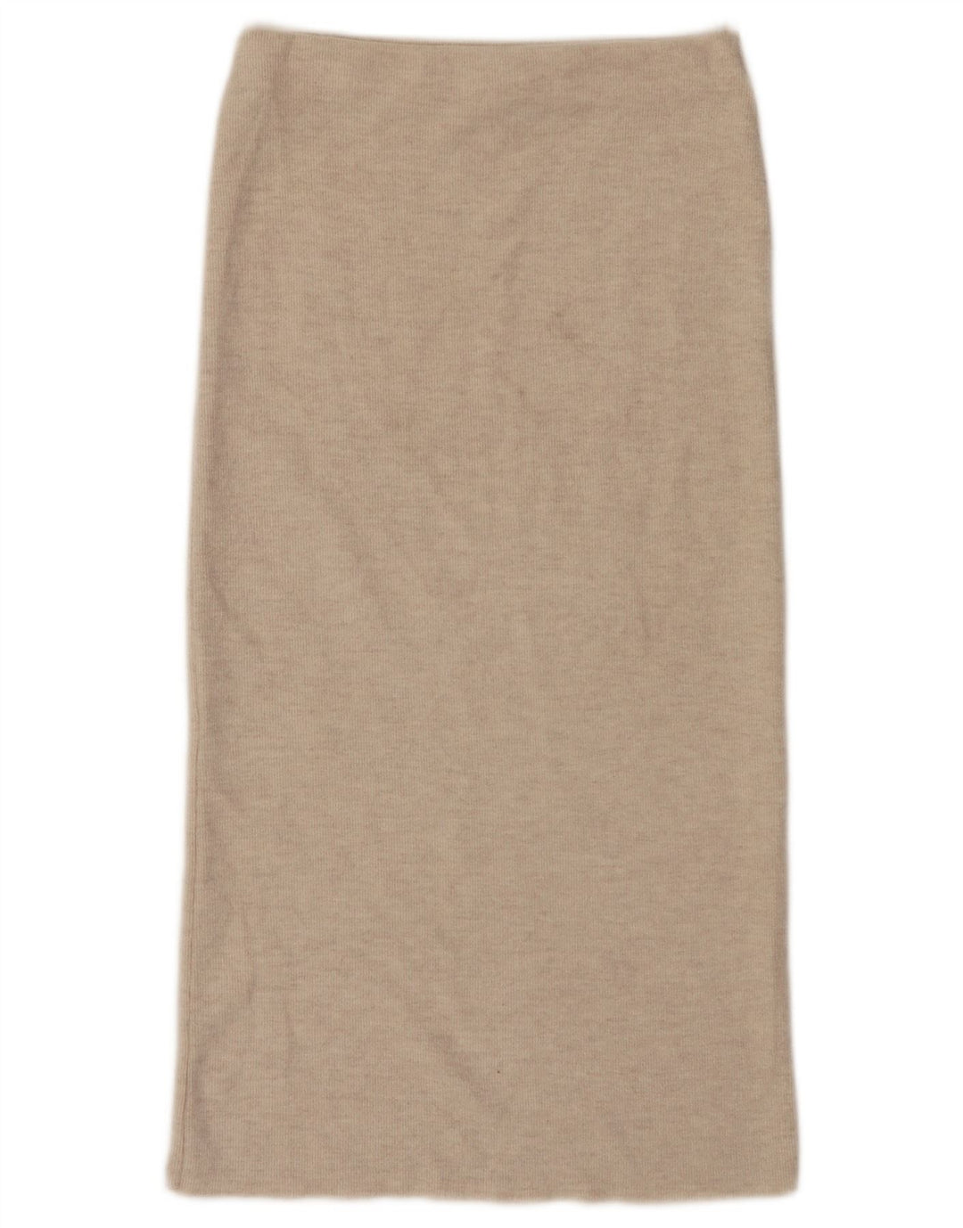 Gonna midi a vita alta da donna Zara piccola W26 poliestere beige