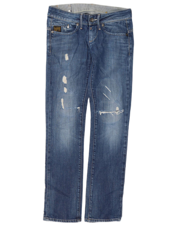 Jeans dritti invecchiati da donna G-STAR W29 L30 Blu