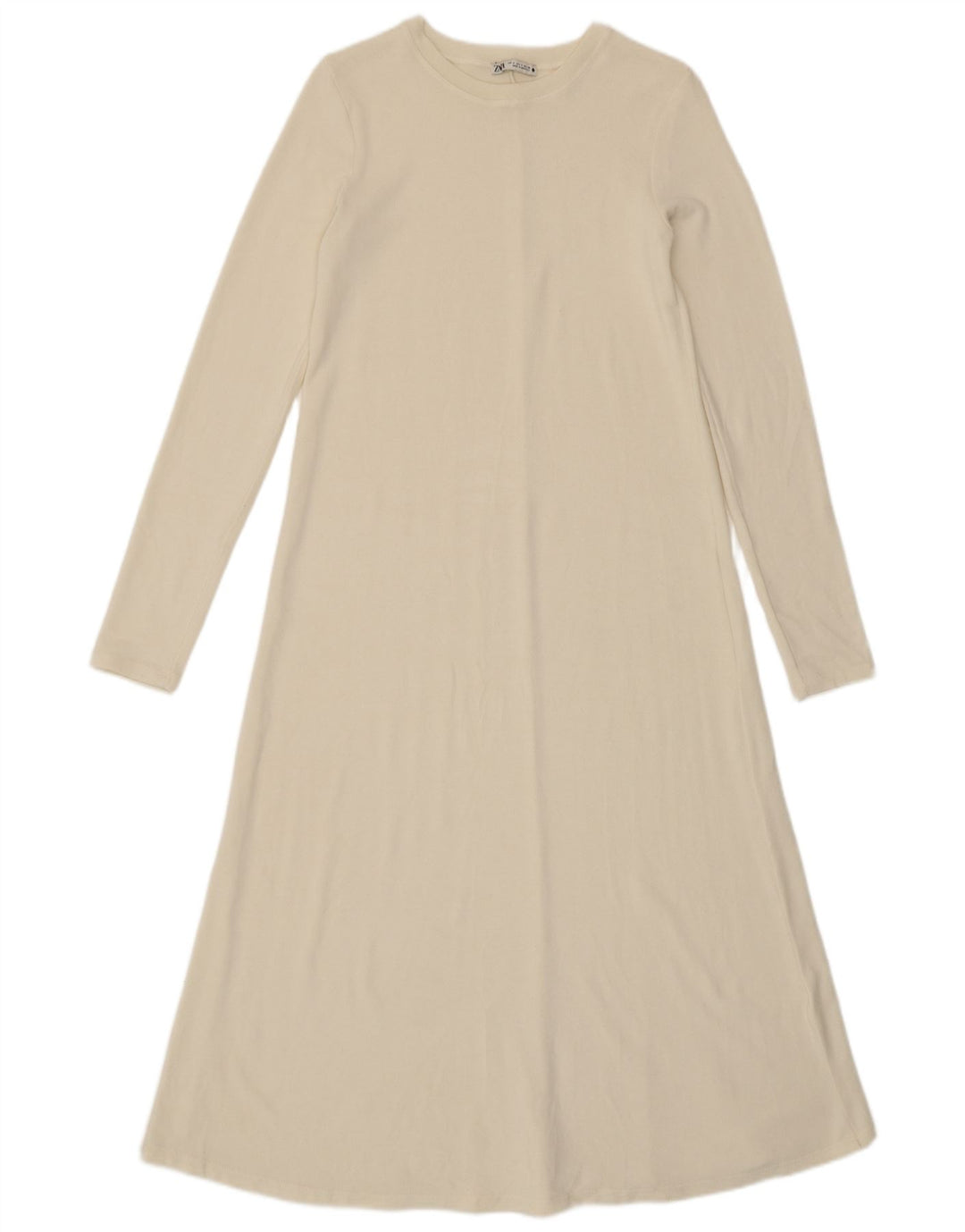 Abito maxi maglione Zara da donna UK 10 piccolo bianco