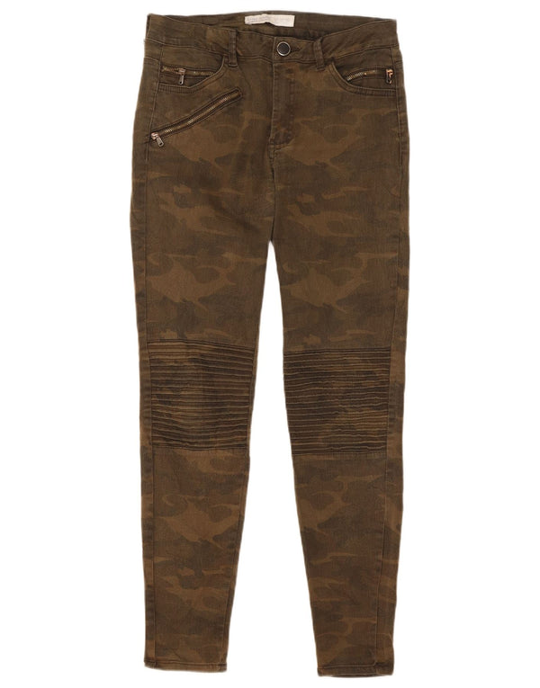 Jeans skinny da donna Zara EU 36 XS W26 L28 mimetico kaki