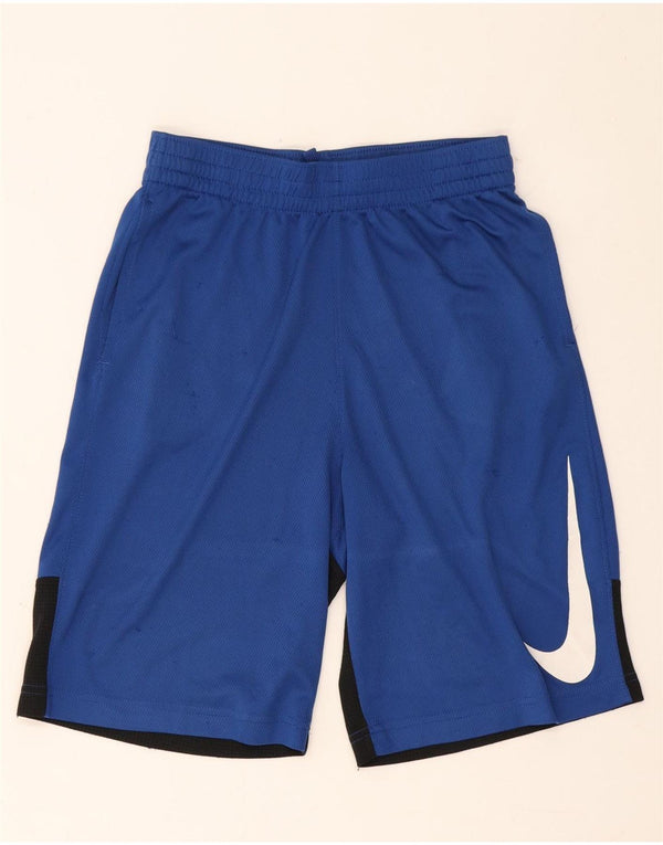 Pantaloncini sportivi Nike da ragazzo Dri Fit Graphic 13-14 anni XL Blu Colourblock