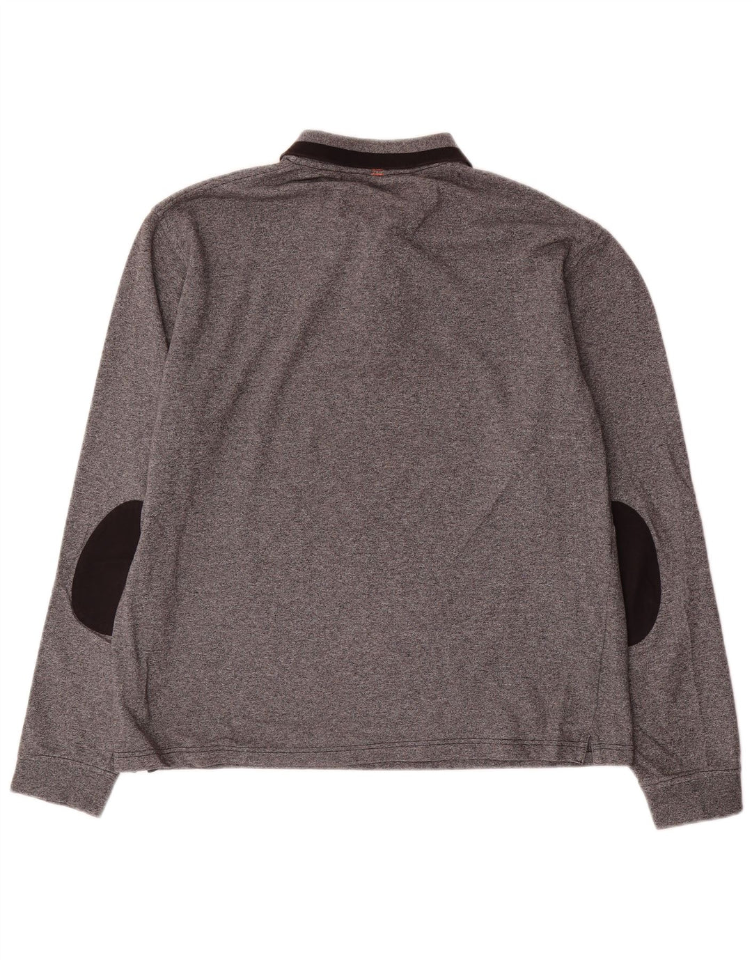 Polo da uomo a maniche lunghe Sun68 XL in cotone grigio