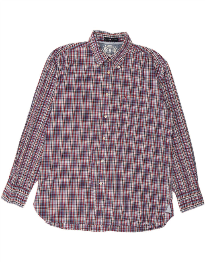 TOMMY HILFIGER Mens Shirt XL Multicoloured Check Cotton Vintage Tommy Hilfiger and Second-Hand Tommy Hilfiger from Messina Hembry 