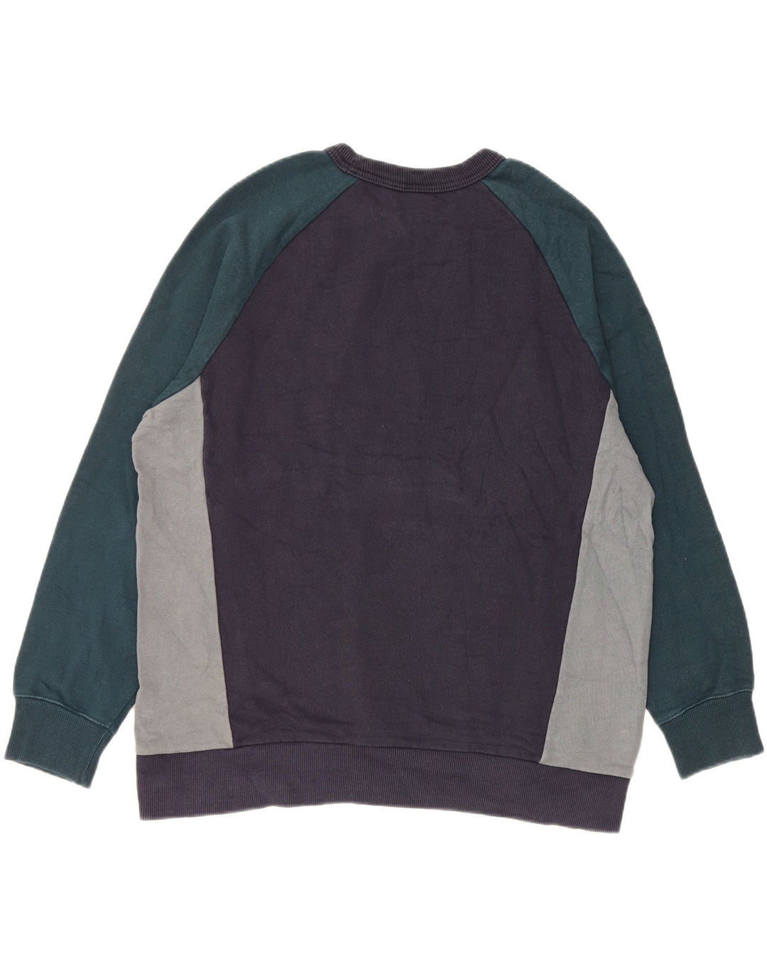 Felpa Zara da uomo maglione XL blu navy in cotone color block