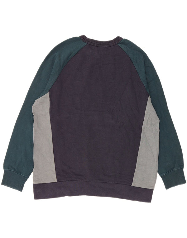 Felpa Zara da uomo maglione XL blu navy in cotone color block