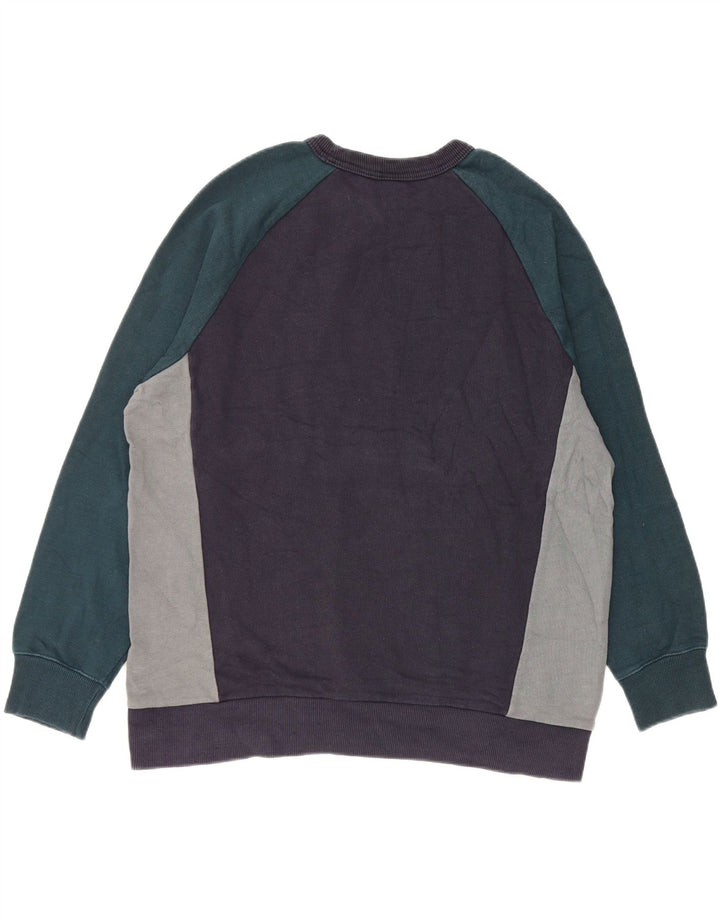 Felpa Zara da uomo maglione XL blu navy in cotone color block