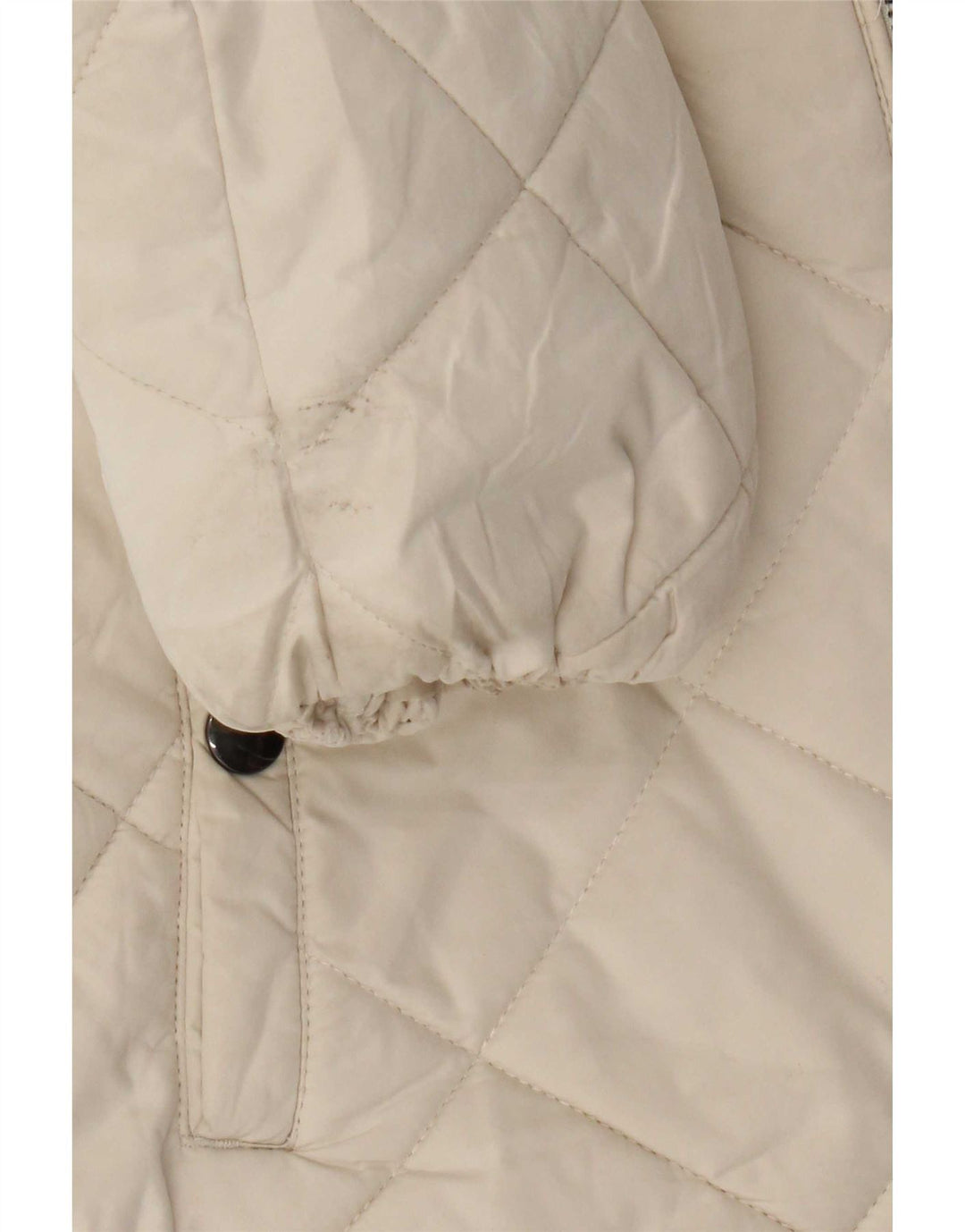 Giacca trapuntata con cappuccio da donna Marks & Spencer UK 12 poliestere bianco medio