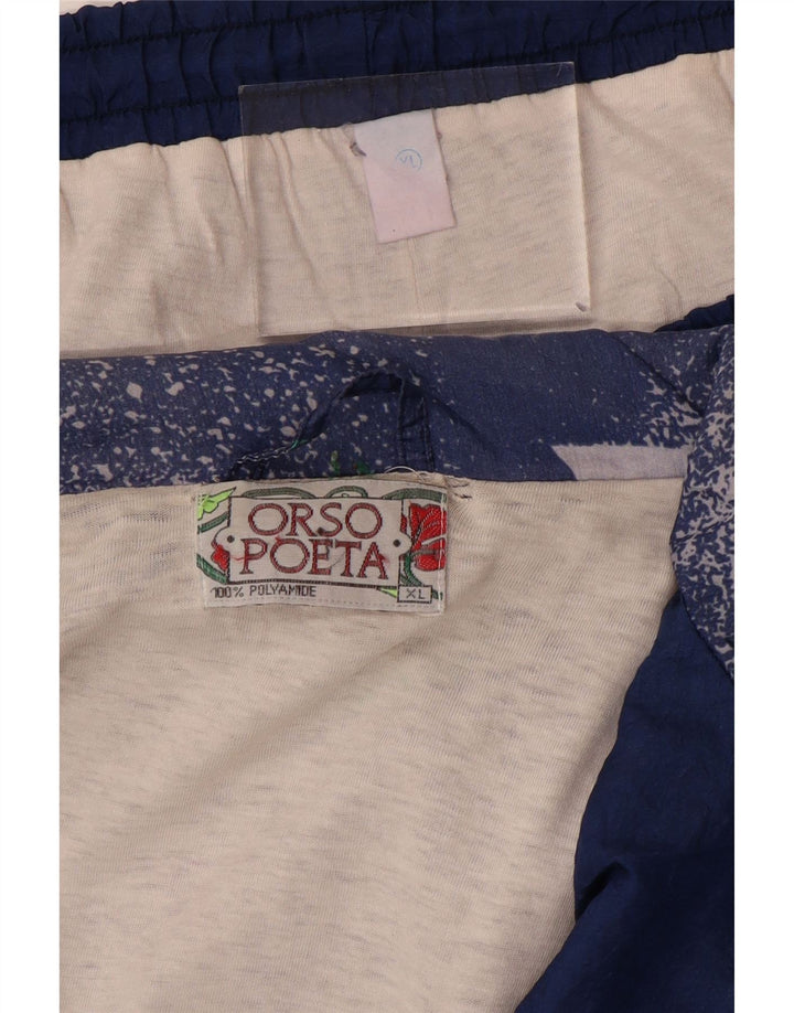 Tuta intera da uomo ORSO POETA XL Blu navy geometrica in poliammide