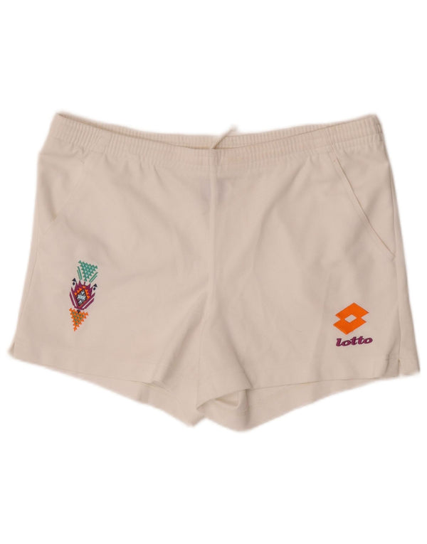 Pantaloncini sportivi da uomo Lotto XL poliestere bianco