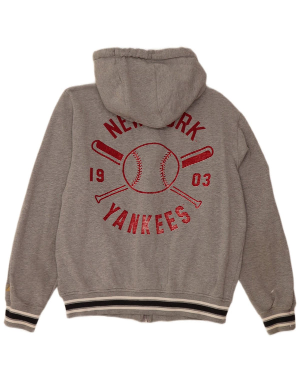 MAJESTIC Felpa con cappuccio e zip da donna dei New York Yankees UK 14 Grigio medio