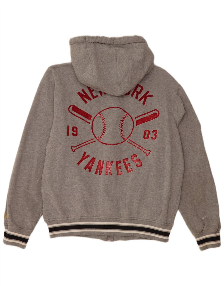 MAJESTIC Felpa con cappuccio e zip da donna dei New York Yankees UK 14 Grigio medio