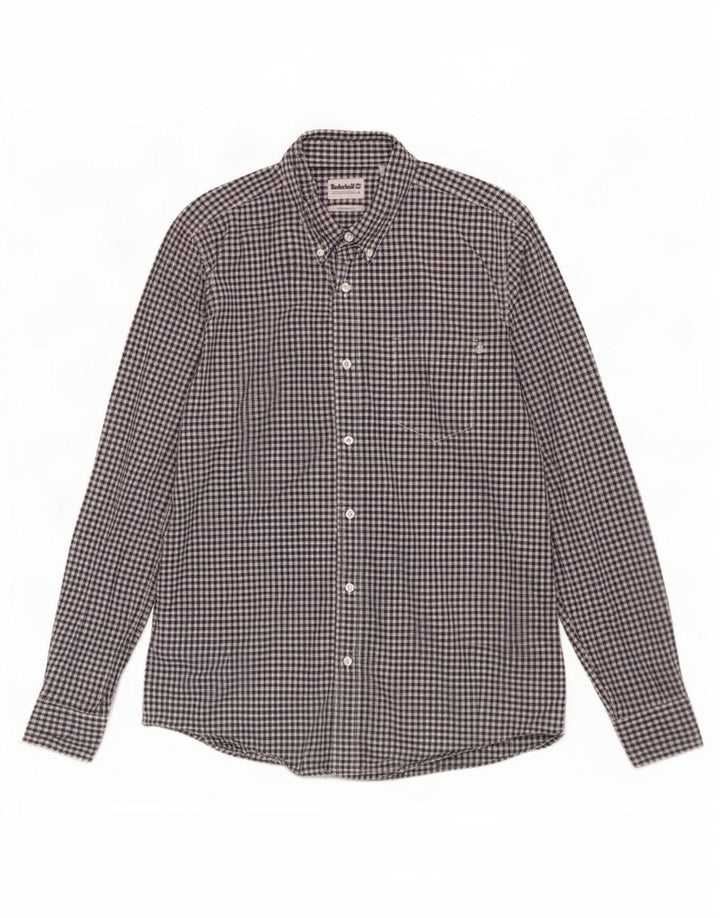Camicia Timberland da uomo vestibilità regolare in cotone a quadretti nero medio