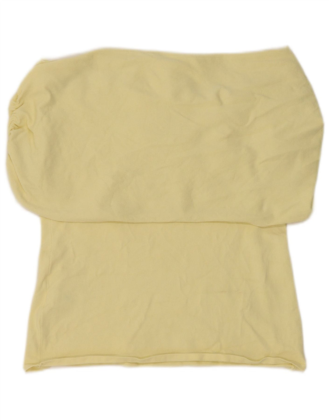 Top Zara da donna con spalle scoperte UK 16 grande viscosa gialla