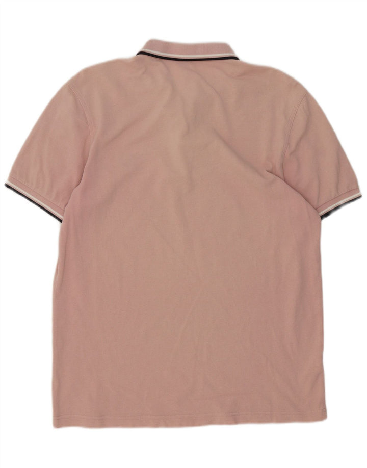 Polo da uomo Fred Perry in cotone a righe grandi rosa