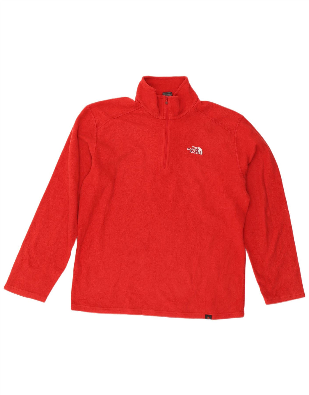 Maglione in pile da uomo The North Face con zip e collo in poliestere rosso medio