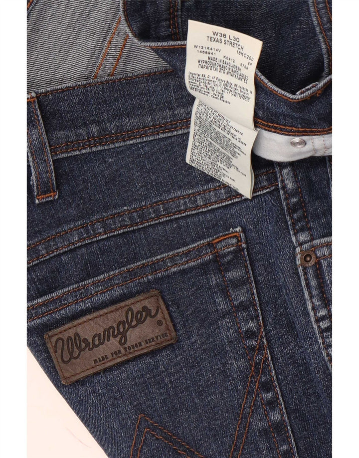 Jeans dritti elasticizzati Texas da uomo Wrangler W38 L30 cotone blu