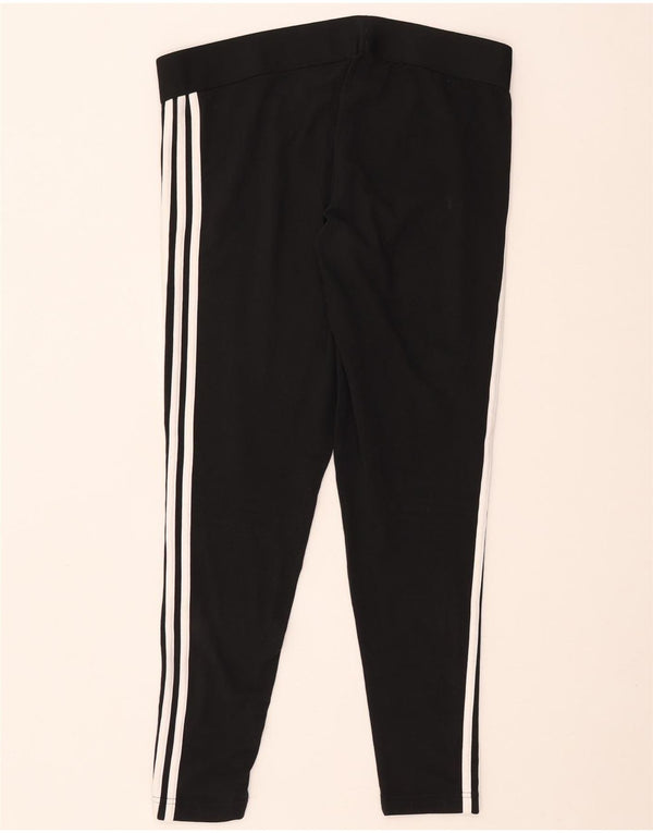 Leggings Adidas Donna UK 20/22 XL Cotone Nero