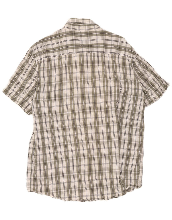 Camicia Wrangler da uomo a maniche corte vestibilità regolare 2XL cotone scozzese verde