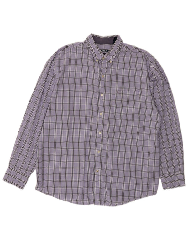 Camicia da uomo IZOD XL in cotone a quadri viola