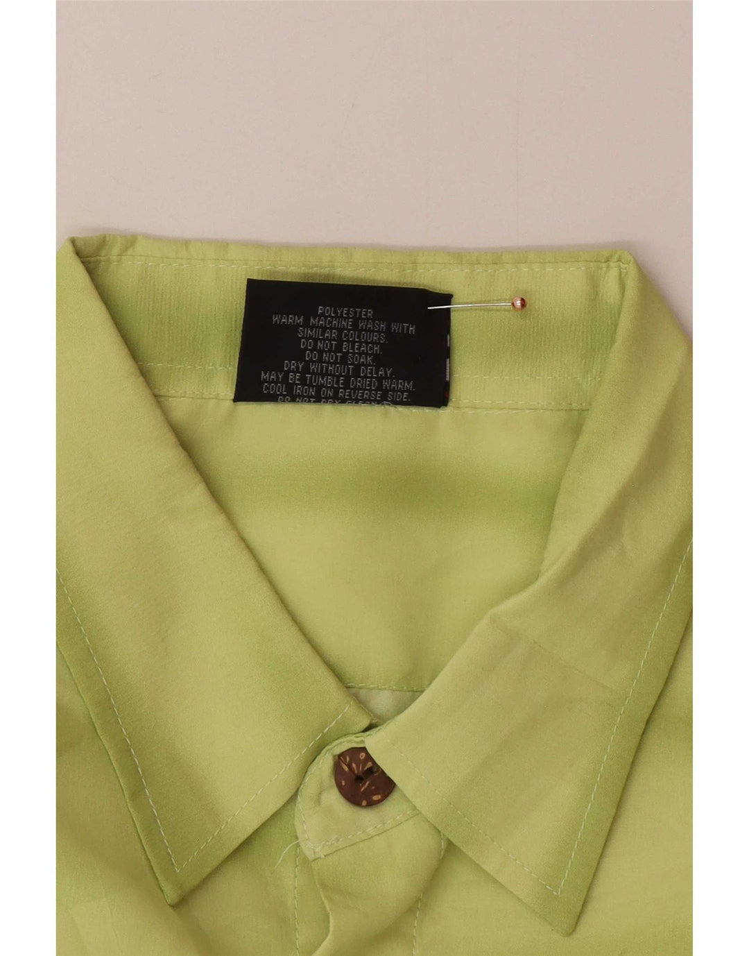 Camicia da Uomo Lowes a Maniche Corte con Grafica Taglia Large Verde Poliestere Hawaiana