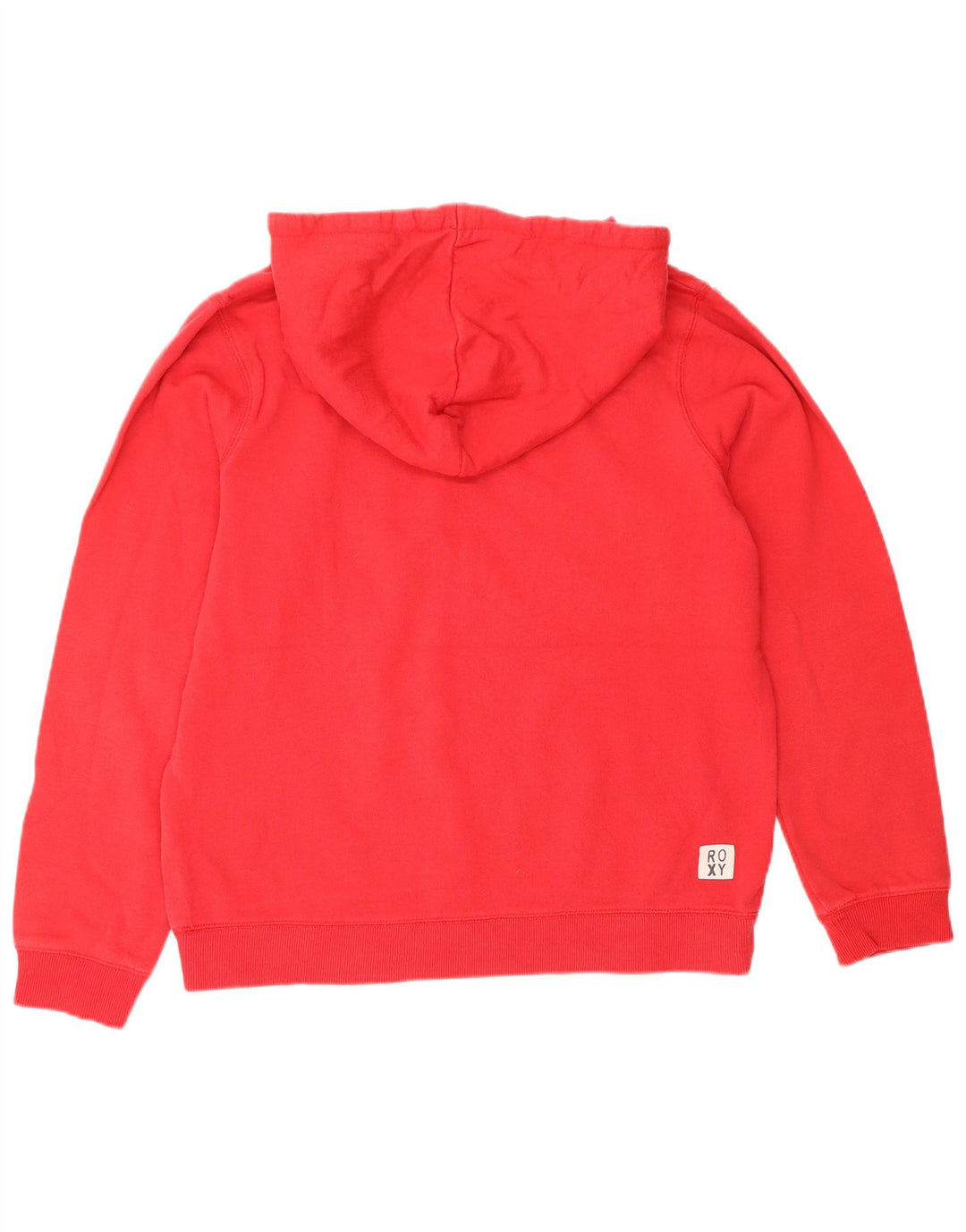 Felpa con cappuccio grafica da donna ROXY UK 14 rosso medio in cotone