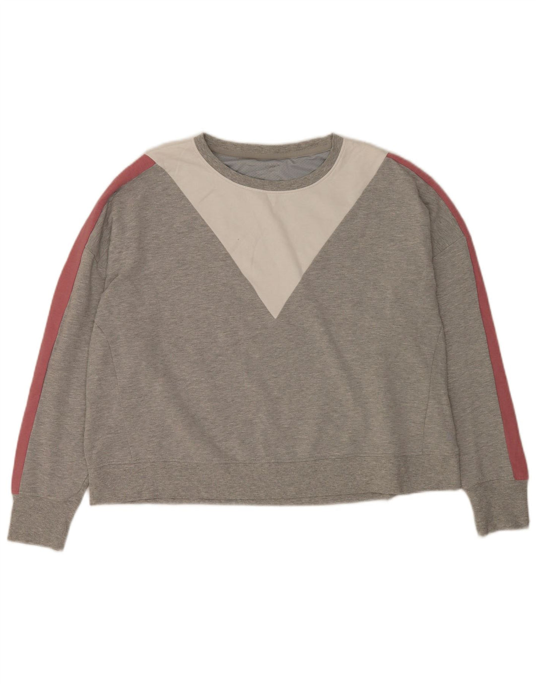 Felpa corta da donna Marks & Spencer UK 20 2XL Blocco di colore grigio