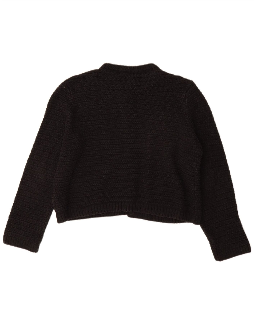 Maglione cardigan da donna Marks & Spencer UK 14 cotone nero medio