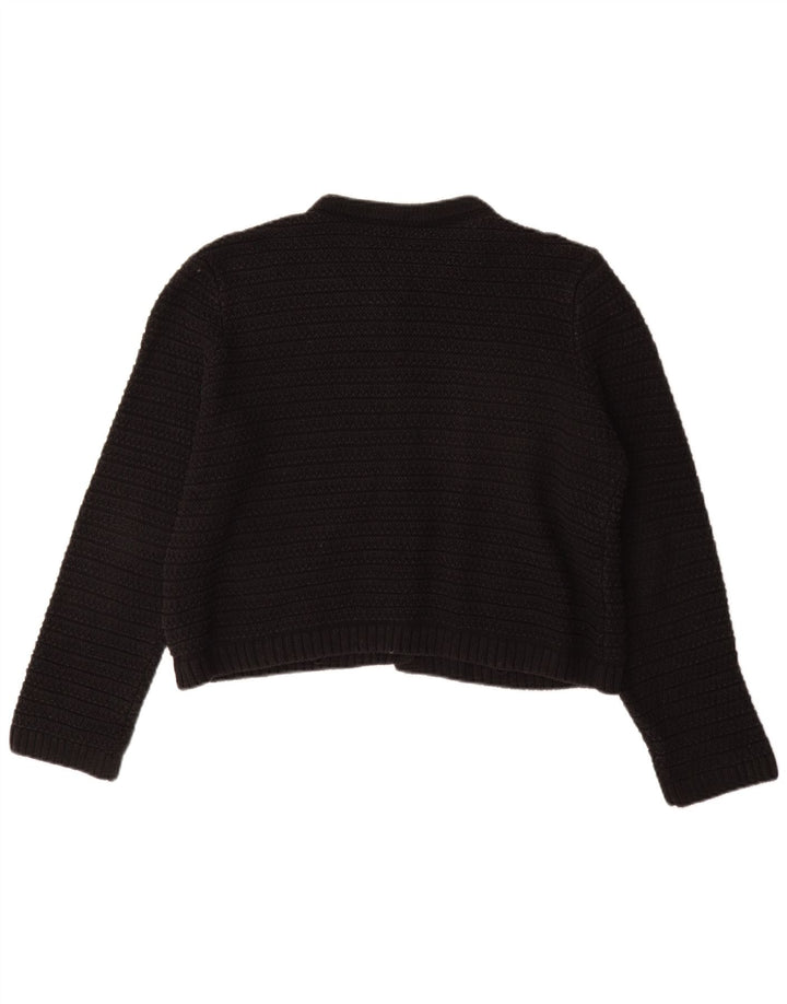 Maglione cardigan da donna Marks & Spencer UK 14 cotone nero medio