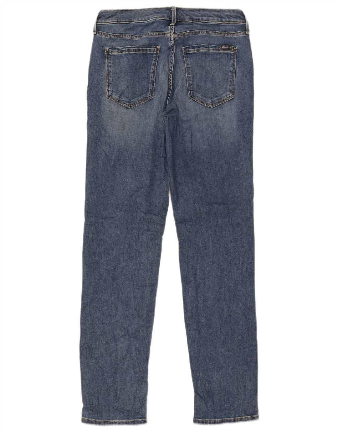 EDDIE BAUER Jeans dritti da donna leggermente curvy US 6 Medium W27 L30 Blu